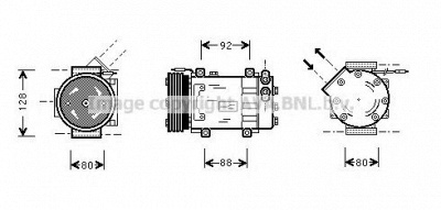 AVA QUALITY COOLING rtk255 -  Компрессор, кондиционер